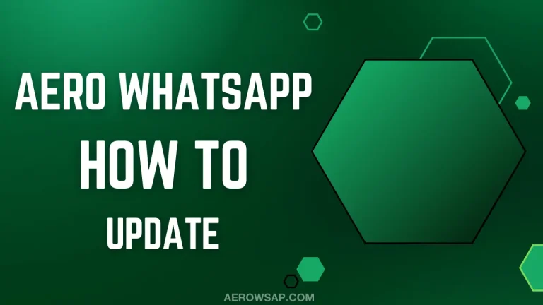 Aero WhatsApp 10.90 How to Update
